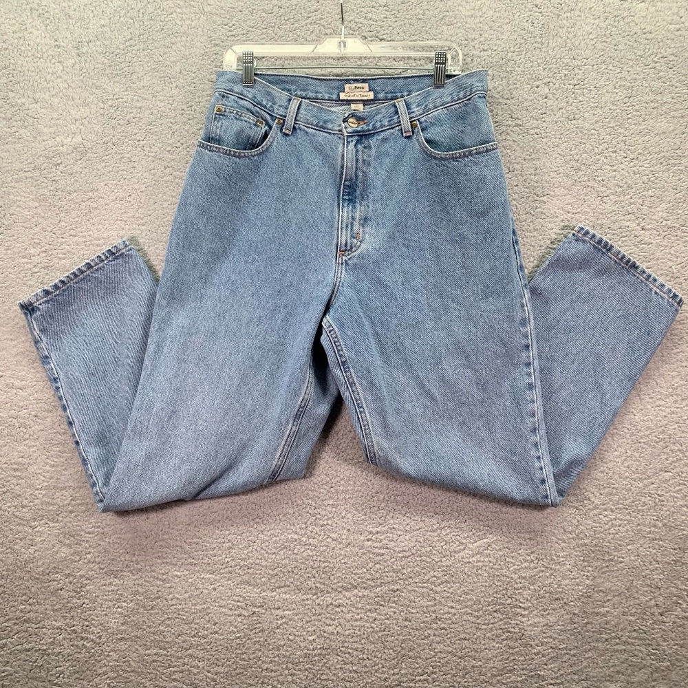 Vintage LL Bean Mom Jeans Denim Women's 8 R High Waist Relaxed Fit Y2K USA 90s